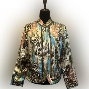 Life Style Multicolor Abstract Jacket size M